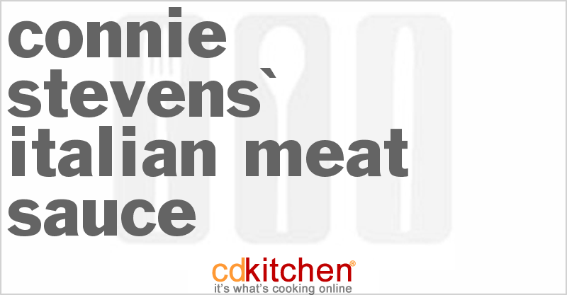 Connie Stevens' Italian Meat Sauce - CDKitchen.com