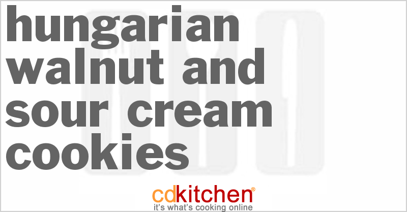 Hungarian Walnut And Sour Cream Cookies - CDKitchen.com