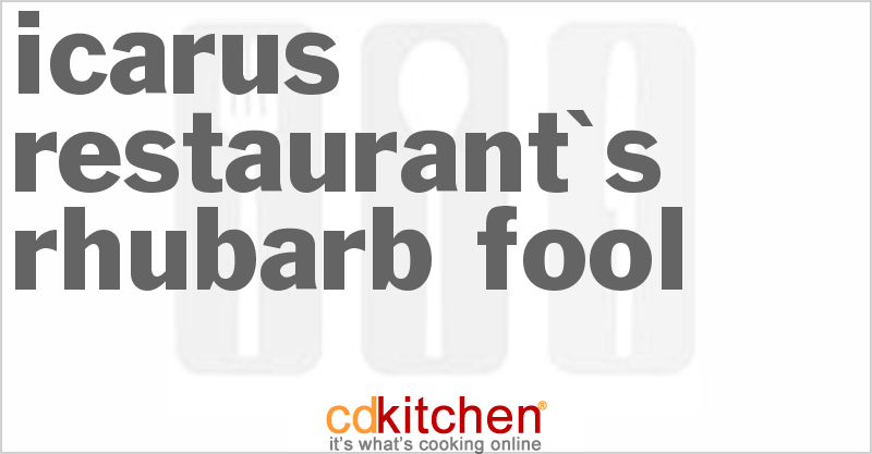 Icarus Restaurant's Rhubarb Fool - CDKitchen.com