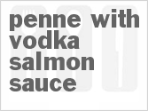 recipe for penne with vodka salmon sauce