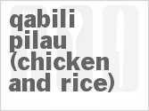 recipe for qabili pilau (chicken and rice)