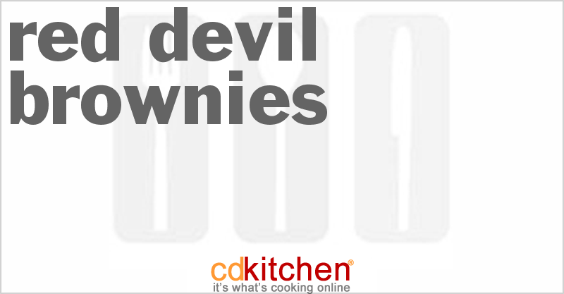 Red Devil Brownies - CDKitchen.com