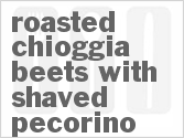 recipe for roasted chioggia beets with shaved pecorino