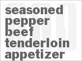 recipe for seasoned pepper beef tenderloin appetizer