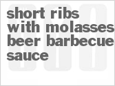 recipe for short ribs with molasses-beer barbecue sauce