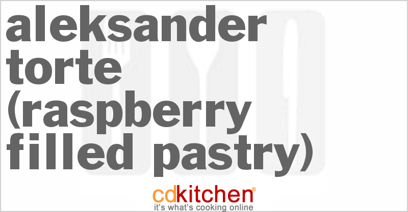 Aleksander Torte (Raspberry-Filled Pastry) - CDKitchen.com