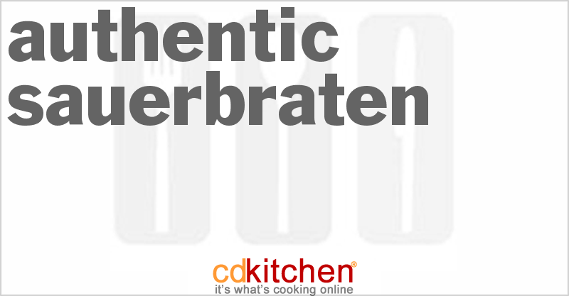 Authentic Sauerbraten - CDKitchen.com