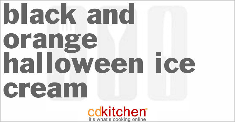 Black And Orange Halloween Ice Cream - CDKitchen.com