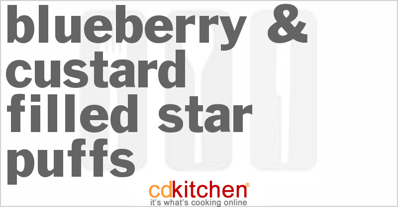 Blueberry & Custard Filled Star Puffs - CDKitchen.com