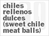recipe for chiles rellenos dulces (sweet chile meat balls)