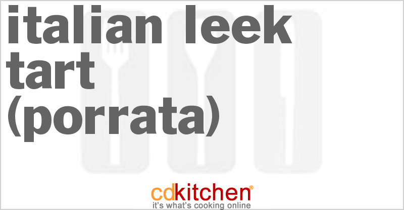 Porrata (Italian Leek Tart) - CDKitchen.com