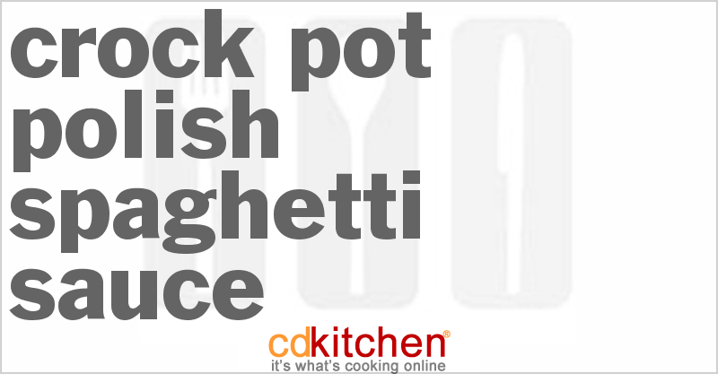 Polish Spaghetti Sauce - CDKitchen.com