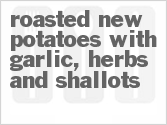 recipe for roasted new potatoes with garlic, herbs and shallots