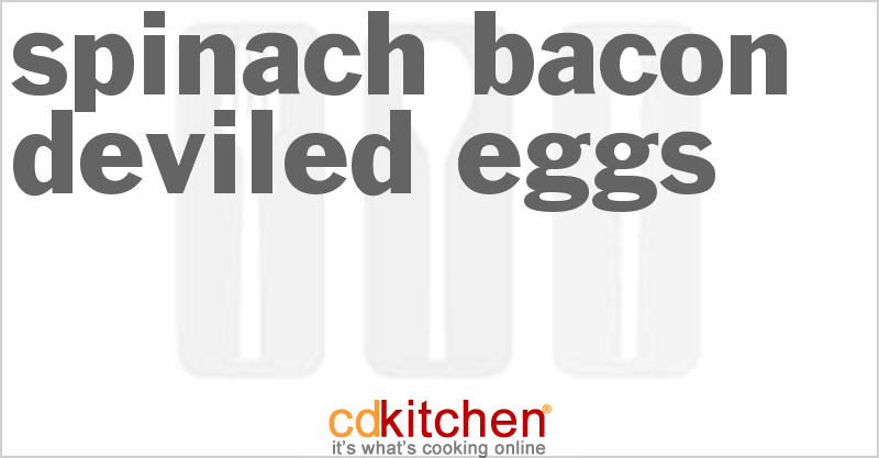 Spinach-Bacon Deviled Eggs - CDKitchen.com