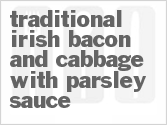 recipe for traditional irish bacon and cabbage with parsley sauce