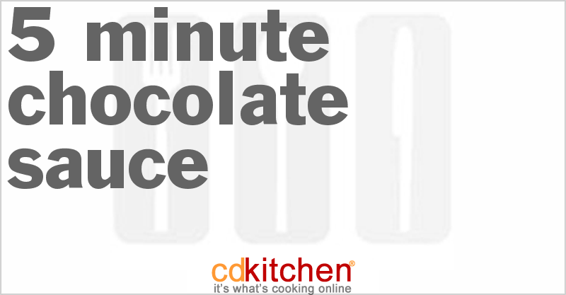 5 minute chocolate recipes