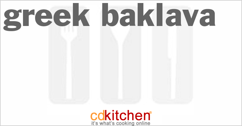 Greek Baklava - CDKitchen.com