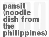 recipe for pansit (noodle dish from the philippines)