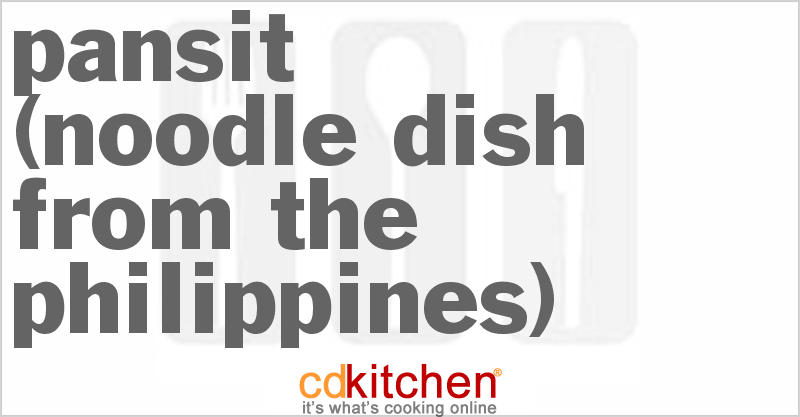 Pansit (Noodle Dish from the Philippines) - CDKitchen.com