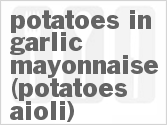 recipe for potatoes in garlic mayonnaise (potatoes aioli)