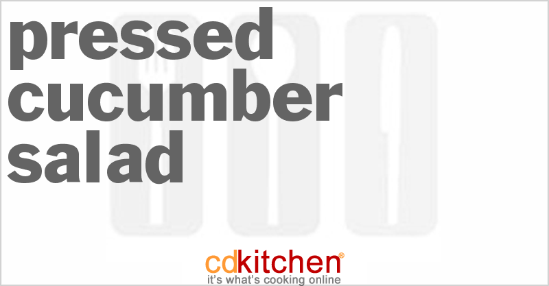 Pressed Cucumber Salad - CDKitchen.com