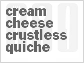 Cream Cheese Crustless Quiche