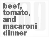 recipe for slow cooker beef, tomato, and macaroni dinner