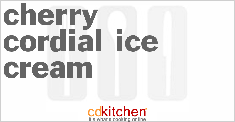 Cherry Cordial Ice Cream - CDKitchen.com
