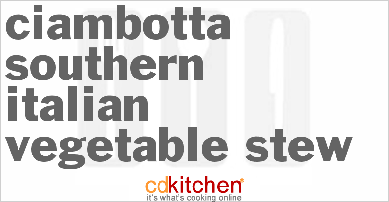 Ciambotta Southern Italian Vegetable Stew - CDKitchen.com