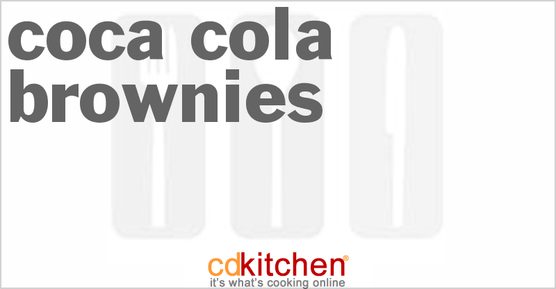 Coca Cola Brownies - CDKitchen.com