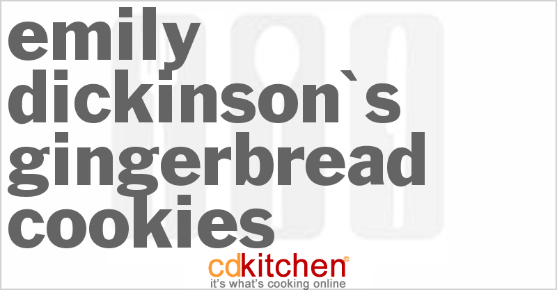 Emily Dickinson's Gingerbread Cookies - CDKitchen.com
