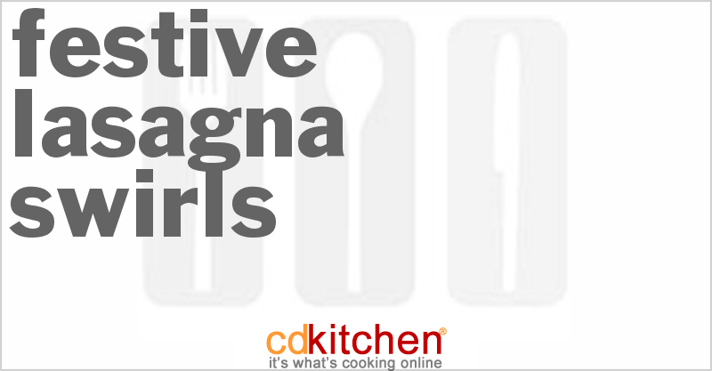 Festive Lasagna Swirls - CDKitchen.com