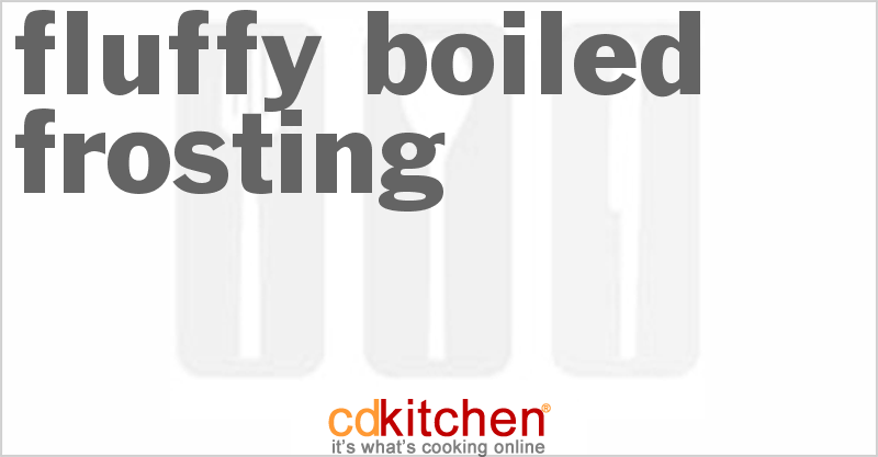 Fluffy Boiled Frosting - CDKitchen.com