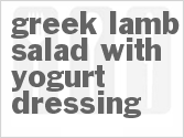 recipe for greek lamb salad with yogurt dressing