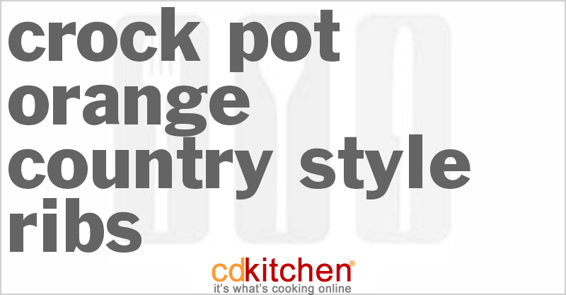 Orange Country-Style Ribs - CDKitchen.com