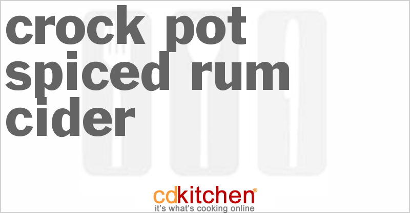 Spiced Rum Cider - CDKitchen.com