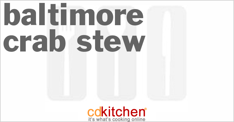 Baltimore Crab Stew - CDKitchen.com