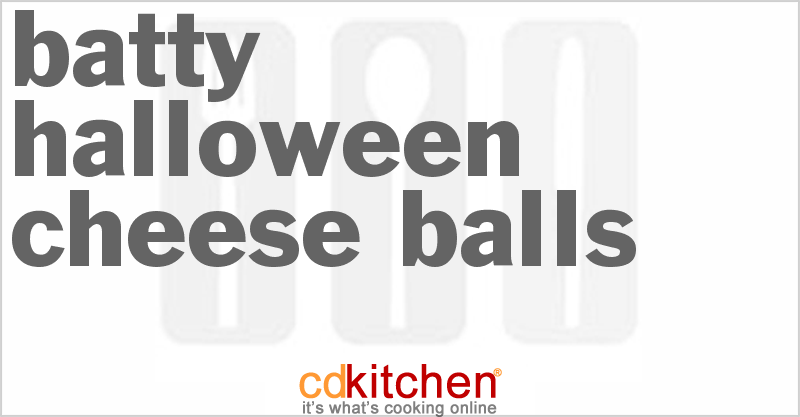Batty Halloween Cheese Balls - CDKitchen.com