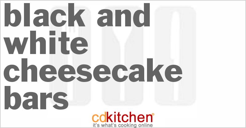Black And White Cheesecake Bars - CDKitchen.com