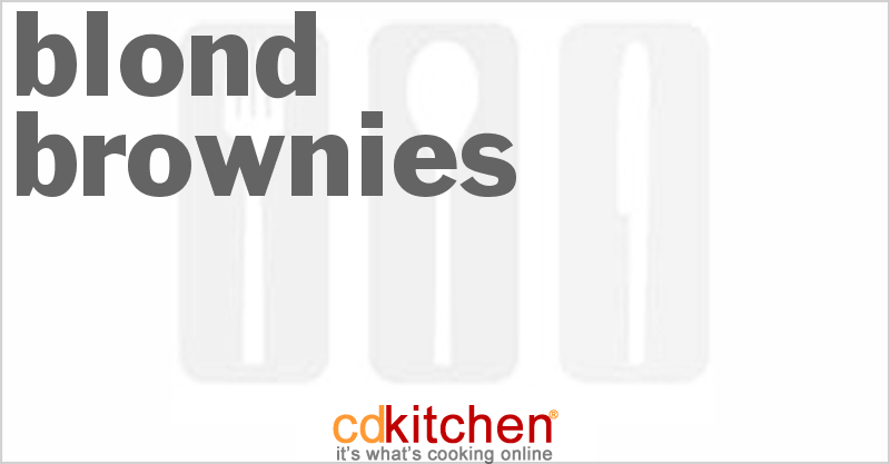 Blond Brownies - CDKitchen.com