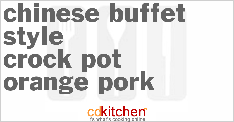 Chinese Buffet Style Orange Pork - CDKitchen.com
