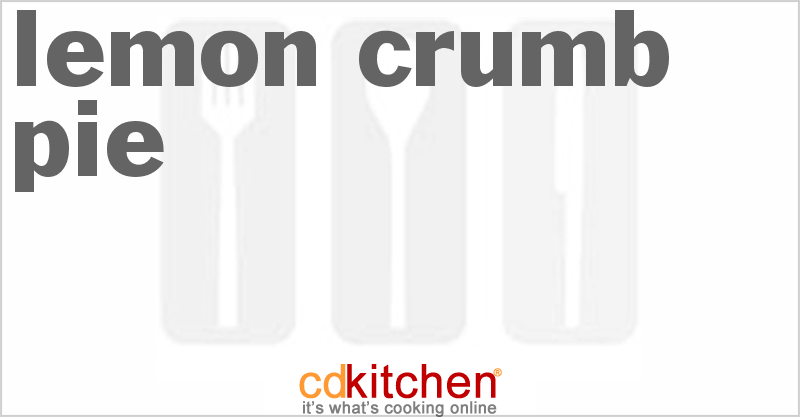 Lemon Crumb Pie - CDKitchen.com