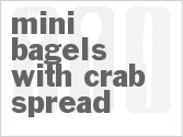 recipe for mini bagels with crab spread