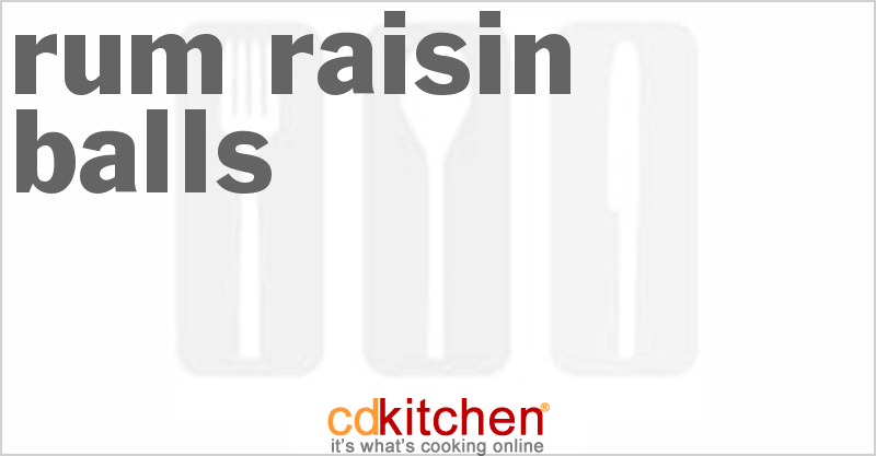 Rum Raisin Balls - CDKitchen.com