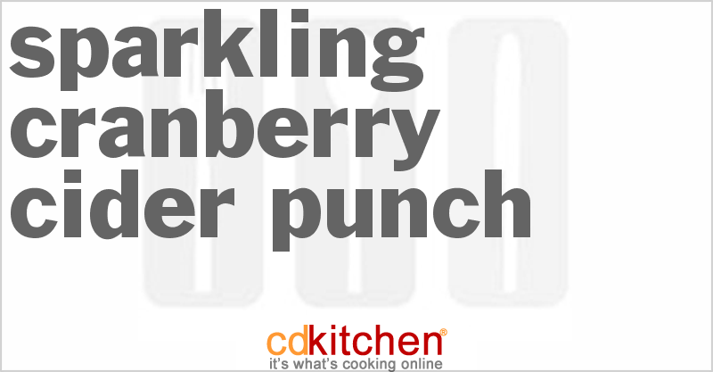 Sparkling Cranberry-Cider Punch - CDKitchen.com
