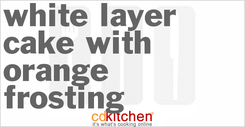 White Layer Cake With Orange Frosting - CDKitchen.com