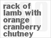 Rack Of Lamb With Orange-Cranberry Chutney