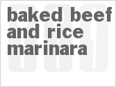 recipe for baked beef and rice marinara