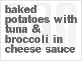 recipe for baked potatoes with tuna & broccoli in cheese sauce