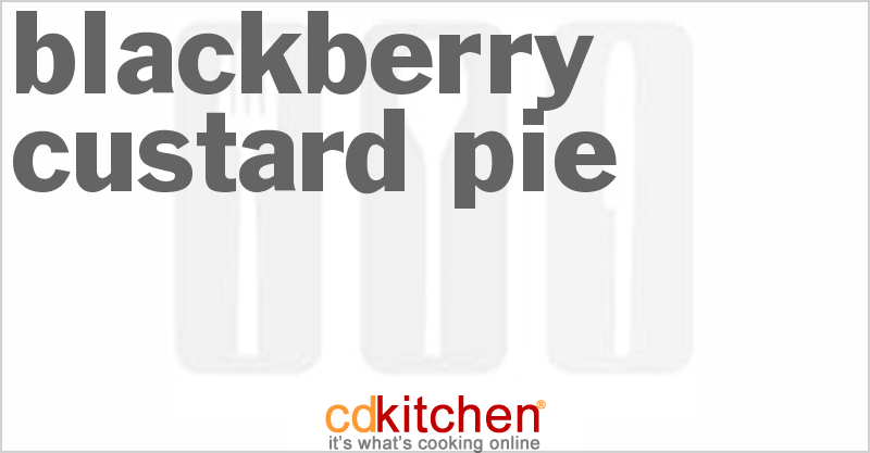Blackberry Custard Pie - CDKitchen.com
